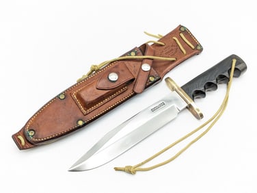 1970's Named Randall Model 14 Attack w/ Brass Riveted Sheath