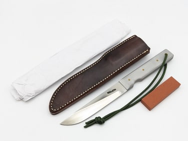 Randall Model 10 Aluminum Fisherman Utility Knife w/ Sheath, Stone, and Paper