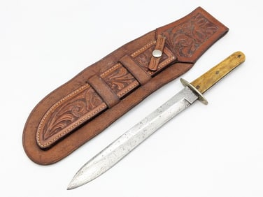 Civil War Style Pribyl Brothers Sheffield Fighting Knife w/ Sheath