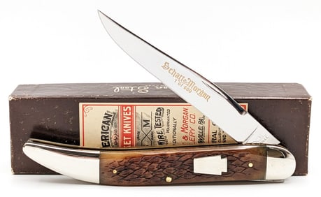 Ltd 2000 Schatt & Morgan Queen Cut. Co. Jigged Bone Large Toothpick 041120 w/ Box