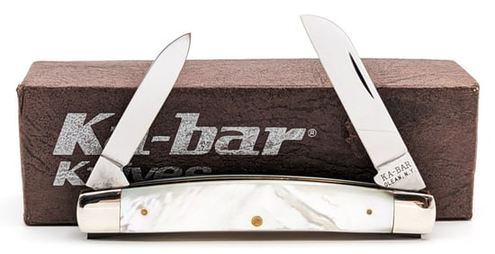 Ka-Bar Mother of Pearl 2-Blade Congress Knife w/ Box