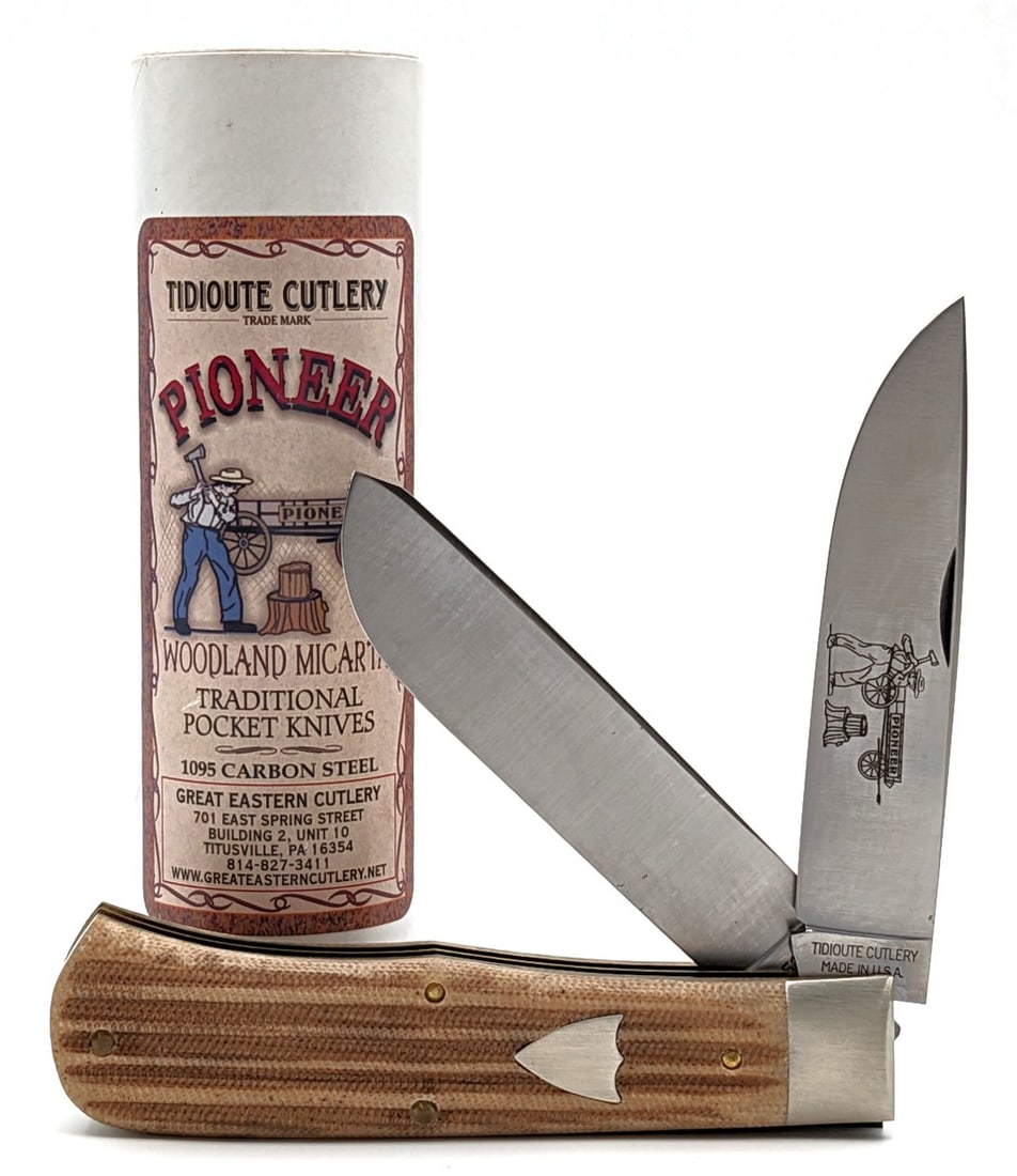 Great Eastern Cutlery Woodland Micarta Pioneer Jack Knife w/ Tube: Knife is in like new condition. Overall measures 4-1/2in when closed.