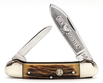 1992 Bertram Cutlery Hen & Rooster Stag Canoe Knife