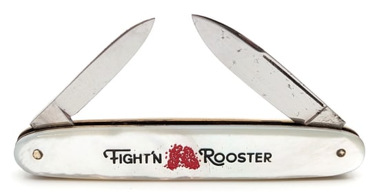 Frank Buster Fight'n Rooster Mother of Pearl Pen Knife