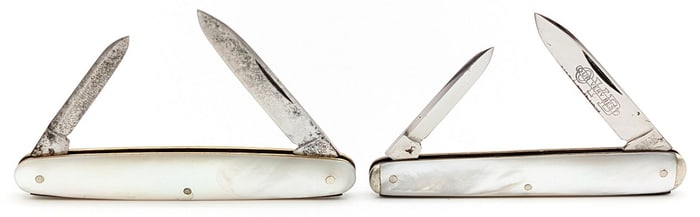 Hibbard, Spencer, & Bartlett OVB Mother of Pearl Knives