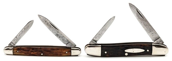 Cattaraugus Cutlery Co. Jigged Bone Pen Knife & Jack Knife