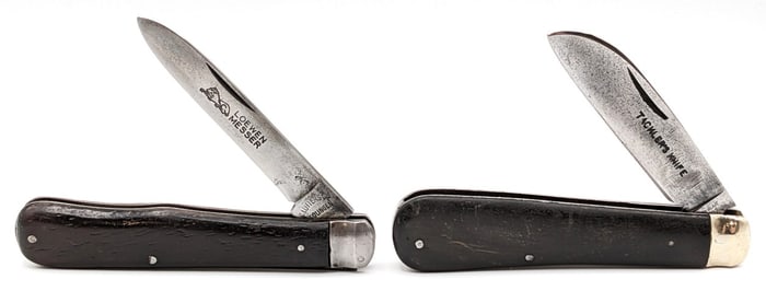 C. Lutterscie & Joseph Elliot & Sons Smooth Wood Jack Knives