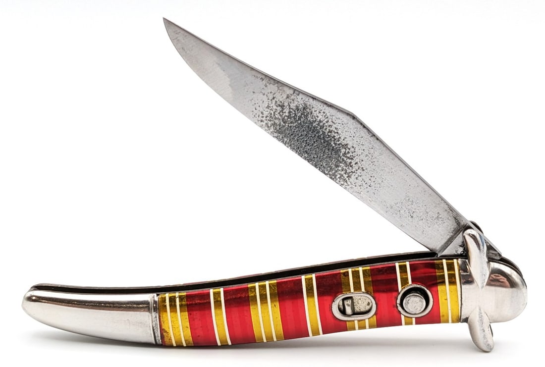 Imperial Candy Stripe Bowtie Toothpick Switchblade (1 of 4)