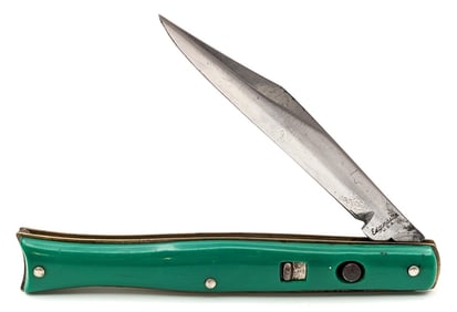 Edgemaster Synth Green Fishtail Switchblade Knife