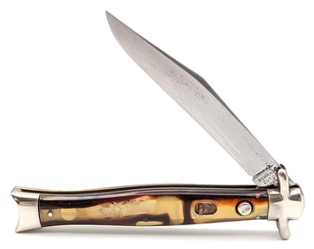 Schrade Cut Co. Celluloid Bowtie Fishtail Switchblade Knife
