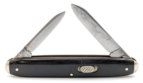 Challenge Cut. Co. Fly-Lock Synth Black 2-Blade Switchblade Knife