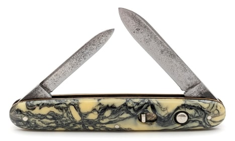 Schrade Walden Marbled 2-Blade Switchblade Knife