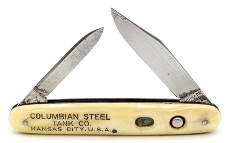 Schrade Cut Co. Advertising Faux Pearl 2-Blade Switchblade Knife