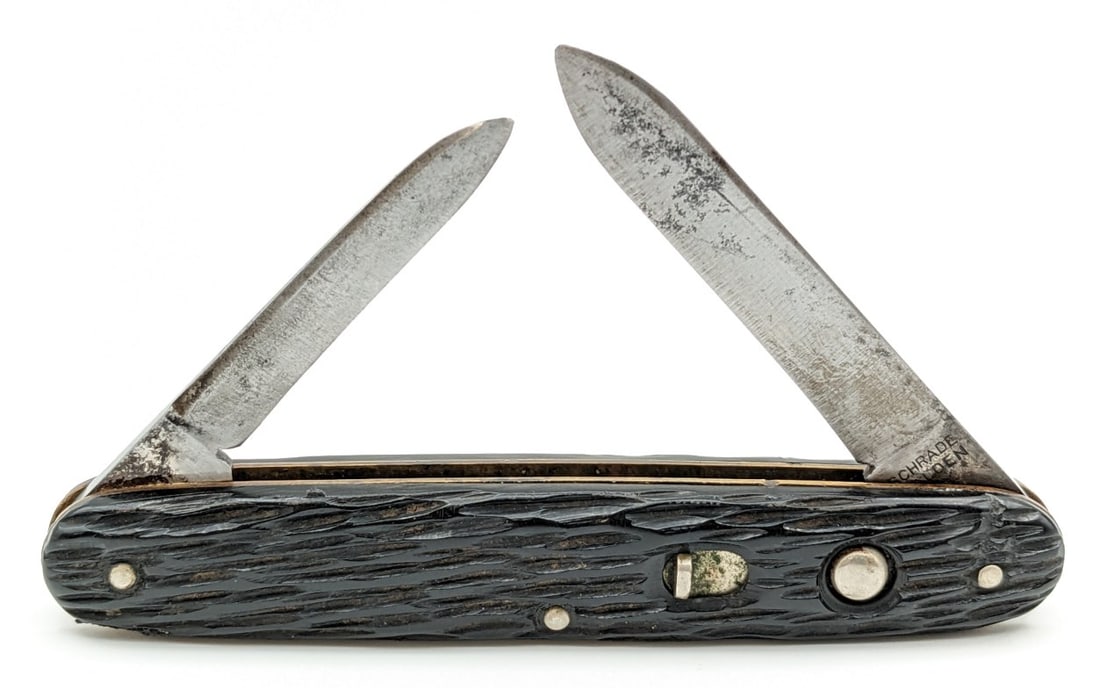 Schrade Walden Jigged Plastic 2-Blade Switchblade Knife (1 of 4)