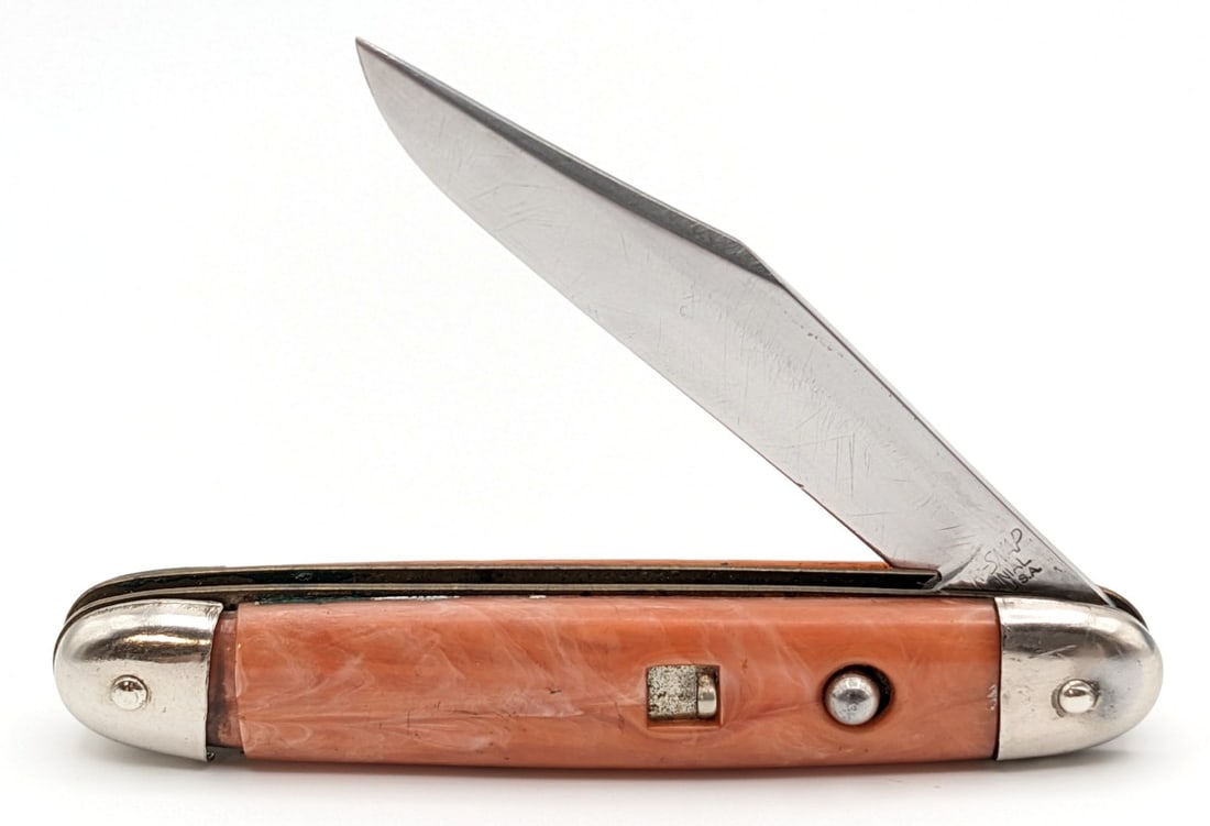 Colonial Shur-Snap Marbled Celluloid Switchblade Knife (1 of 4)