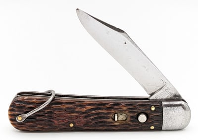 Schrade Cut Co. Jigged Bone Switchblade Knife