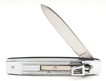 Bonsa Solingen Metal Handle Leverlock Switchblade Knife