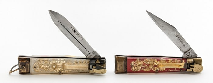 (2) Spanish Matador Lever Lock Switchblades