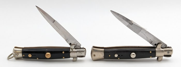 (2) Vintage Stiletto Switchblade Knives