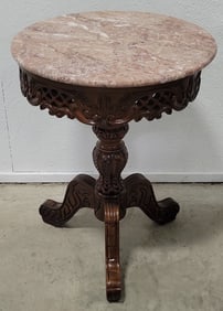 Design Toscano Chantret Marble Top Pedestal Table