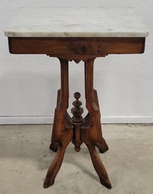 Antique Eastlake Marble Top Rectangular Parlor Table