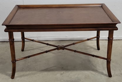 Hekman Rectangular Cocktail Table With Burl Wood Top