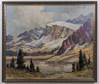 Louis Bonsib "Peyto Valley" Oil Painting On Canvas
