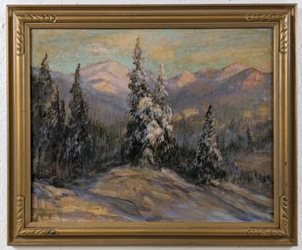 David Stirling "Sub-Alpine Country" Oil Painting On Board