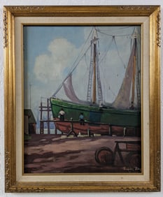 Frederick Polly Painting The Ship Oil Painting On Canvas