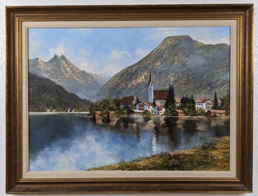 Kurt Moser "Rottach-Egern Tegernsee" Oil Painting On Canvas