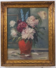 Derk Smit Floral Still Life Oil Painting On Board