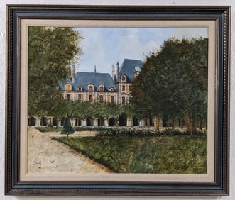 Philippe Bunel La Place Des Vosges Paris Oil Painting On Canvas