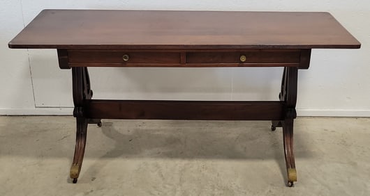 Vintage Duncan-Phyfe Style Mahogany Partners Desk