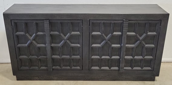 Ashley Furniture Roseworth Distressed Black Accent Cabinet