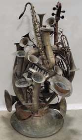 57" Musical Instrument Fountain Sculpture