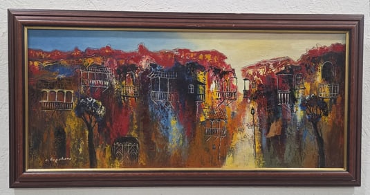 Signed "Nadaraia" Oil Painting On Canvas