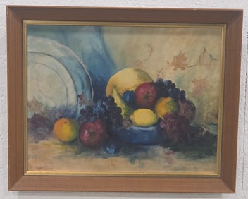 Carol Ruth Norling Fruit Still Life Oil Painting On Canvas Board