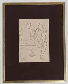 Framed Vintage After Pablo Picasso Russian Ballet Print