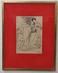 Framed Vintage After Pablo Picasso Russian Ballet Print