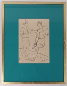 Framed Vintage After Pablo Picasso Russian Ballet Print