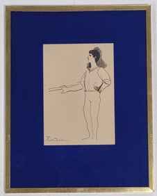 Framed Vintage After Pablo Picasso Russian Ballet Print