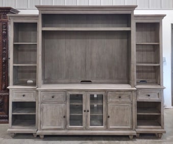 Large Beckley Dovetail Grey Entertainment Center