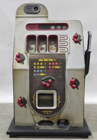 Vintage Mills Black Cherry 5 Cent Slot Machine