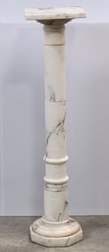 Antique White Marble Pedestal