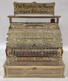 Beautiful Restored 1894 NCR Model 35 Brass Cash Register