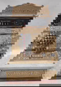 Beautiful Restored 1911 American Model 50 Brass Cash Register