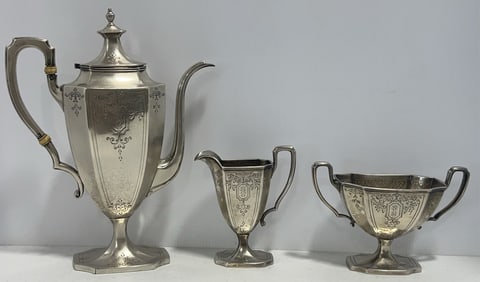 Three Piece Reed & Barton Sterling Silver Coffee Set