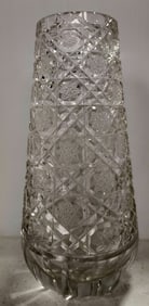 Vintage Bohemian Cut Crystal Vase
