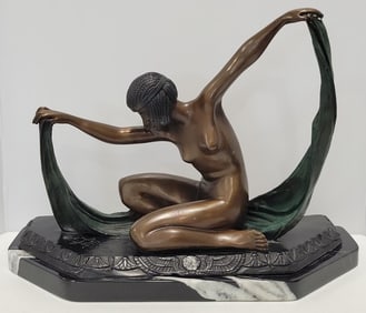 After Claire Jeanne Roberte Colinet "Isis" Bronze Sculpture