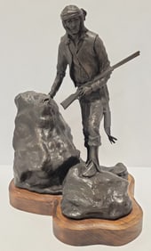 George Walbye "Native Man Hunting" Bronze Sculpture #14/30